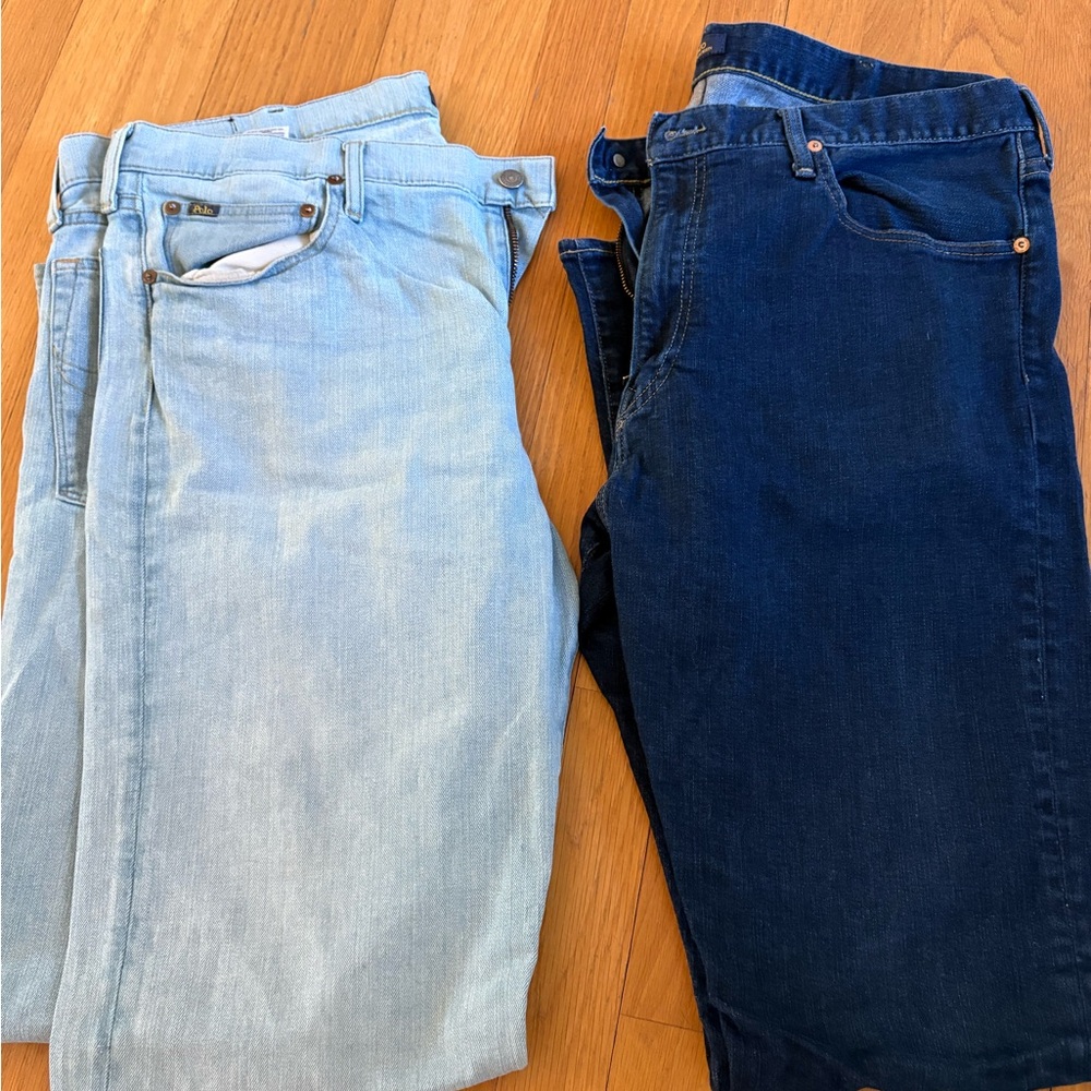 Ralph Lauren Light and Dark Blue straight leg